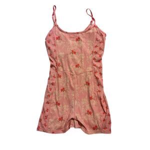 LoveShackFancy Pink Floral Active Romper – Size M